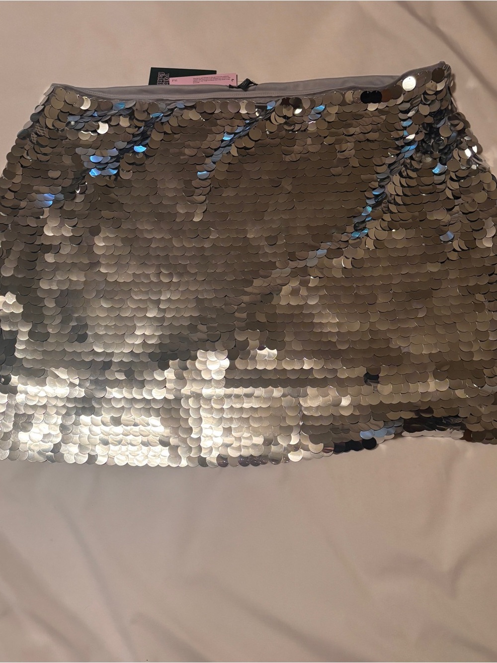 wild fable Silver Sequin Mini Skirt - NWT - XXL
